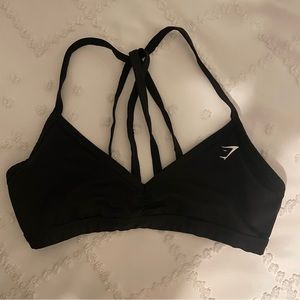 Gymshark Minimal Sports Bra Size Medium Black. Worn few times